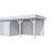 Vuren Topvision Parelhoen, 400x300 en luifel 400 cm, lichtgrijs gespoten
