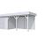 Vuren Topvision Premium Bonte Specht, 300x250 en luifel 400 cm, lichtgrijs gespoten.