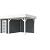 Vuren Topvision Kiekendief, 200x300 en luifel 300 cm, wanden antraciet en basis wit