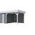 Vuren Topvision Kiekendief, 200x300 en luifel 300 cm, wanden antraciet en basis lichtgrijs