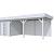 Vuren Topvision Premium Kiekendief, 200x300 en luifel 500 cm, lichtgrijs gespoten.