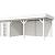 Vuren Topvision Premium Kiekendief, 200x300 en luifel 500 cm, wit gespoten.