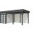 Vuren Topvision Premium Zwaluw, 200x300 en luifel 400 cm, wanden wit en basis antraciet.