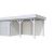 Vuren Topvision Premium Zwaluw, 200x300 en luifel 400 cm, wanden wit en basis lichtgrijs.