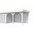 Vuren Topvision Premium Zwaluw, 200x300 en luifel 400 cm, wanden lichtgrijs en basis wit.