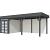 Vuren Topvision Premium Zwaluw, 200x300 en luifel 500 cm, wanden wit en basis antraciet.