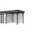 Vuren Topvision Premium Bonte Specht, 300x250 en luifel 300 cm, wanden wit en basis antraciet.