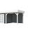 Vuren Topvision Premium Bonte Specht, 300x250 en luifel 300 cm, wanden antraciet en basis wit.