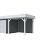 Vuren Topvision Premium Bonte Specht, 300x250 en luifel 300 cm, wanden antraciet en basis lichtgrijs.