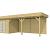 Vuren Topvision Premium Bonte Specht, 300x250 en luifel 500 cm, groen geïmpregneerd.
