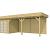 Vuren Topvision Premium Kolibri, 250x250 en luifel 500 cm, groen geïmpregneerd.