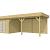 Vuren Topvision Premium Bosuil, 300x300 en luifel 500 cm, groen geïmpregneerd.