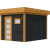 Douglas Topvision Raaf, 298x298 cm, wanden zwart geïmpregneerd en basis transparant gespoten
