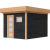 Douglas Topvision Raaf, 298x298 cm, wanden zwart geïmpregneerd en basis onbehandeld