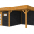 Douglas Topvision Raaf, 298x298 en luifel 300 cm, wanden zwart geïmpregneerd en basis transparant gespoten