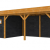 Douglas Topvision Premium Raaf, 298x298 en luifel 500 cm, wanden zwart en basis kleurloos geïmpregneerd.