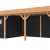 Douglas Topvision Premium Raaf, 298x298 en luifel 500 cm, wanden zwart geïmpregneerd en basis onbehandeld.