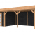 Douglas Topvision Premium Roek, 298x298 en luifel 500 cm, wanden zwart geïmpregneerd en basis onbehandeld.