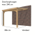 Veranda Excellent 300 douglas, 312x400 cm, dakplaten helder, onbehandeld.