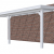 Veranda Excellent 700 vuren, 712x310 cm, dakplaten opaal, lichtgrijs gespoten.