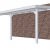 Veranda Excellent 600 vuren, 612x310 cm, dakplaten opaal, lichtgrijs gespoten.