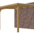 Veranda Excellent 300 douglas, 312x360 cm, dakplaten helder, groen geïmpregneerd.