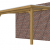 Veranda Excellent 400 douglas, 412x310 cm, dakplaten helder, groen geïmpregneerd.