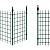 Trellis l incl. 4 muurbev. groen
