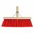 Bezem b35cm rood+steel h1.4m