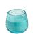 Kaars in bubbelglas d8h7.5cm blauw