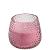 Kaars in bubbelglas d8h7.5cm blauw