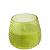 Kaars in bubbelglas d8h7.5cm blauw
